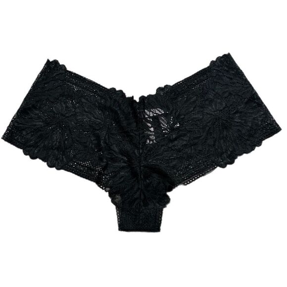 Victoria’s Secret Incredible Sheer floral lace Shortie panty black Large - Picture 2 of 2